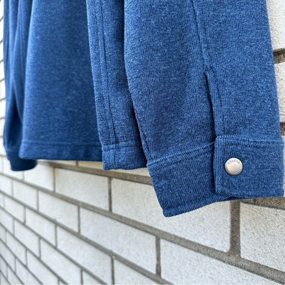 Duluth Trading Co. Men's Silver Lining Sweater Fleece Pullover Blue - Picture 4 of 9